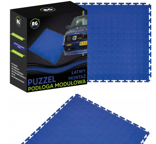 Płyta garażowa modułowa PC 50x50x0,6cm - niebieska