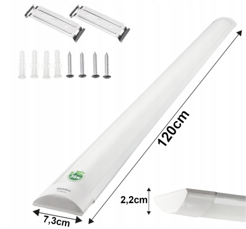 Panel LED slim baten MARS 120cm -36W - IP20 - barwa neutralna