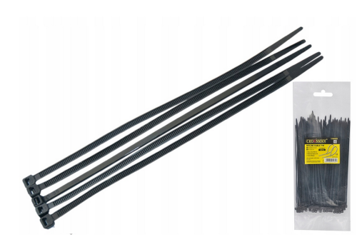 Opaska zaciskowa nylonowa 4,8x200mm czarna - 100sztuk