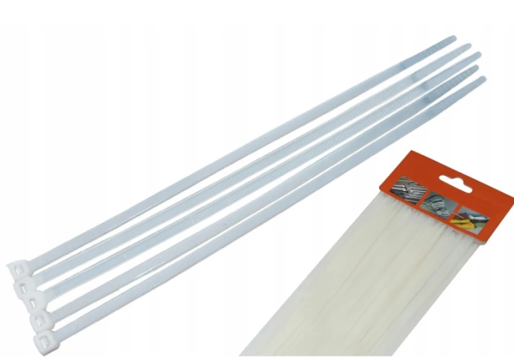 Opaska zaciskowa nylonowa 4,8x200mm biała - 100sztuk