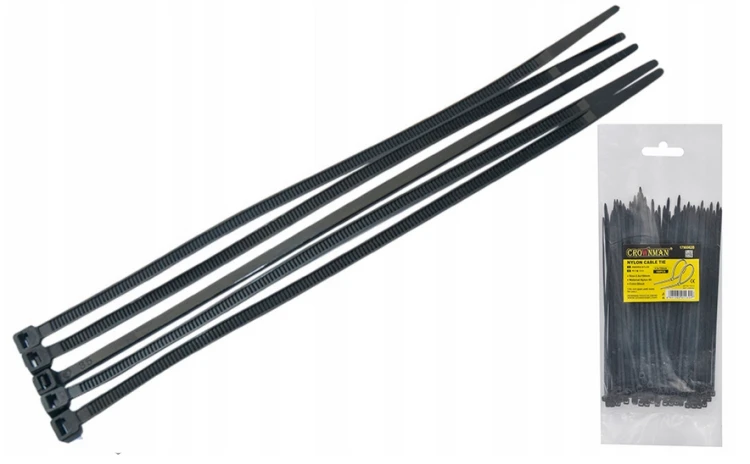 Opaska zaciskowa nylonowa 4,8x300mm czarna - 100sztuk