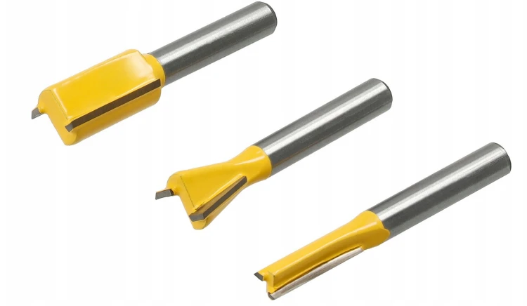 Zestaw 6sztuk frezów prostych do drewna 6,3mm