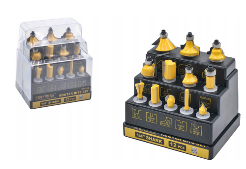 Zestaw 12sztuk frezów trzepieniowych do drewna 6,3mm