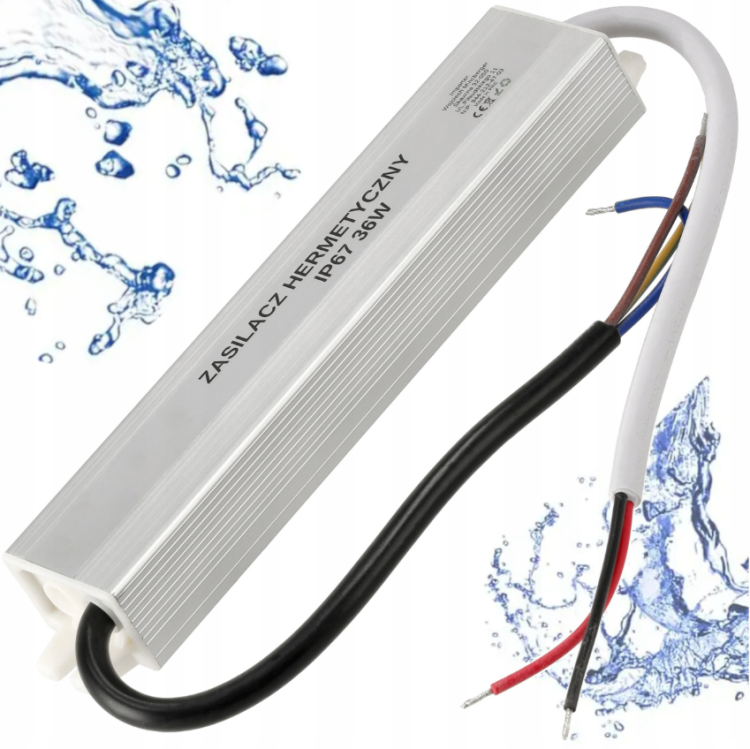 Zasilacz LED hermetyczny - IP67 - 36W - 3A Wodoszczelny