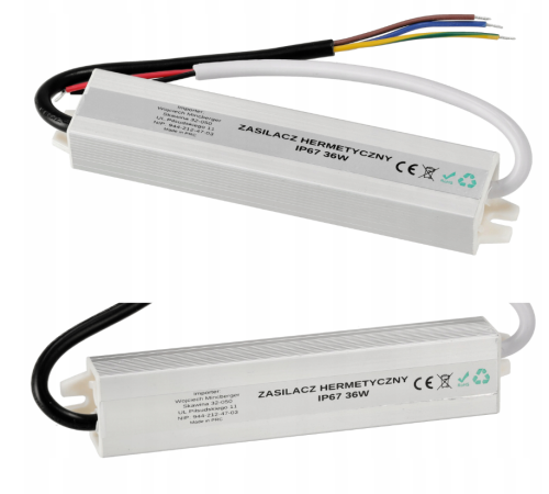 Zasilacz LED hermetyczny - IP67 - 36W - 3A Wodoszczelny
