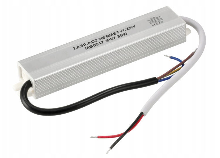 Zasilacz LED hermetyczny - IP67 - 36W - 3A Wodoszczelny