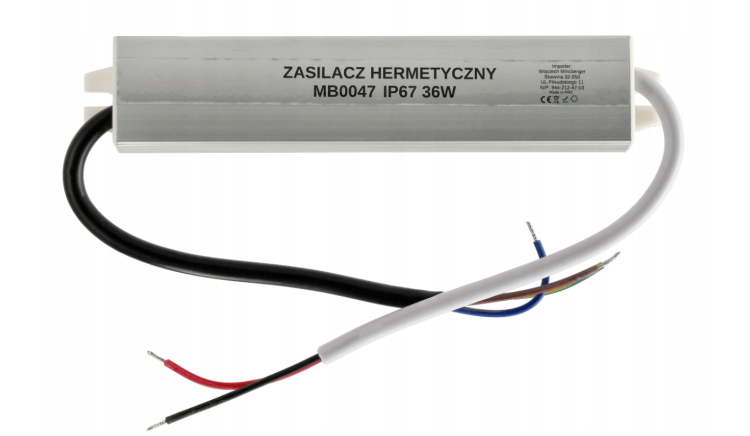 Zasilacz LED hermetyczny - IP67 - 36W - 3A Wodoszczelny