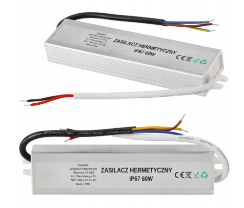 Zasilacz LED hermetyczny - IP67 - 60W - 5A Wodoszczelny