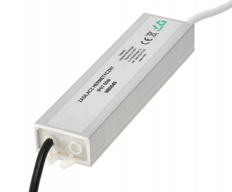 Zasilacz LED hermetyczny - IP67 - 60W - 5A Wodoszczelny