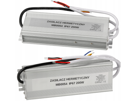 Zasilacz LED hermetyczny - IP67 - 12V - 200W - 16,67A