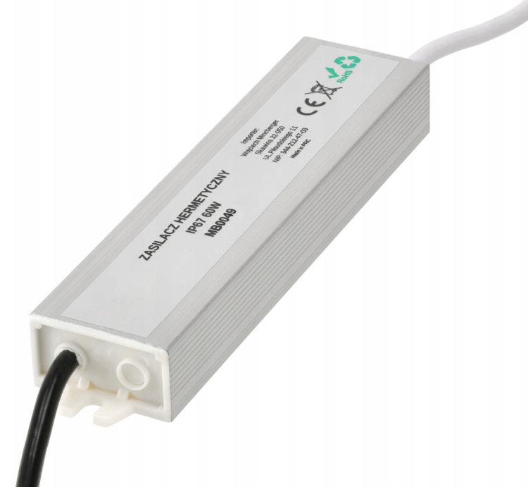 Zasilacz LED hermetyczny - IP67 - 24V - 60W - 2,5A