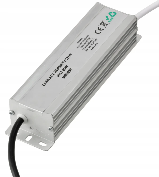 Zasilacz LED hermetyczny - IP67 - 24V - 80W - 3,3A