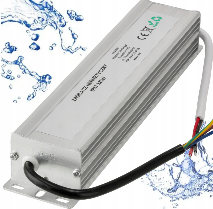 Zasilacz LED hermetyczny - IP67 - 24V - 120W - 5A