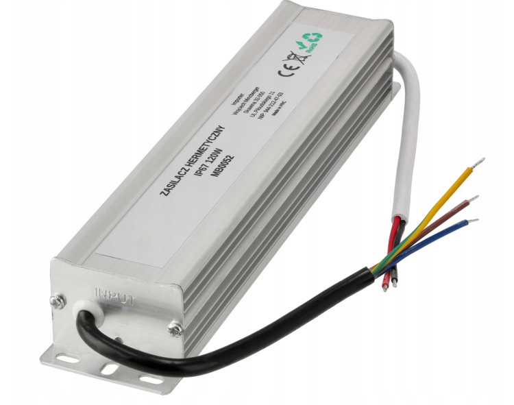 Zasilacz LED hermetyczny - IP67 - 24V - 120W - 5A