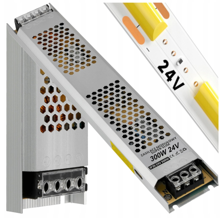 Zasilacz LED slim 24V - 300W - 12,5A - IP20