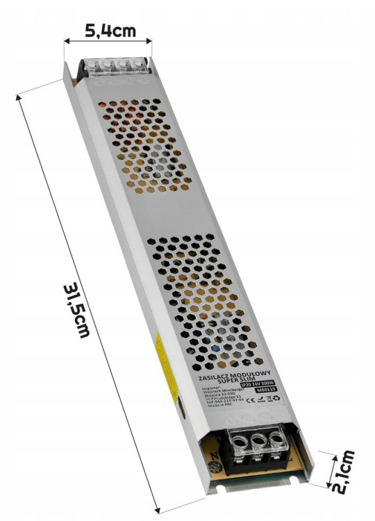 Zasilacz LED slim 24V - 300W - 12,5A - IP20