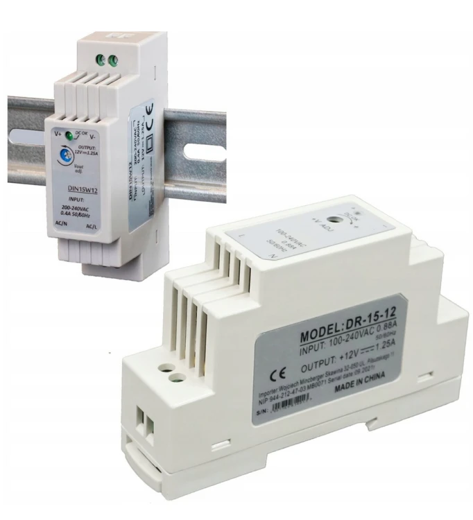 Zasilacz LED na szynę DIN 12V - 15W - 1,25A