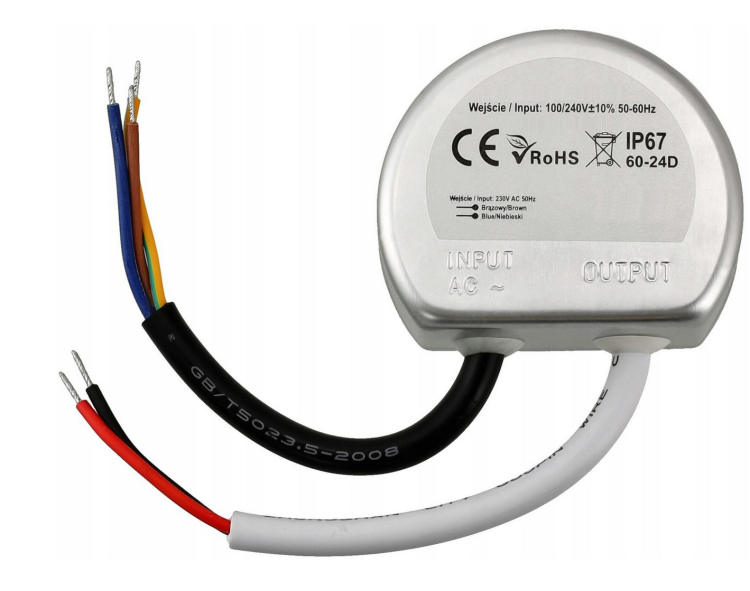 Zasilacz LED do puszki - 24V - 60W - 2,5A - IP67