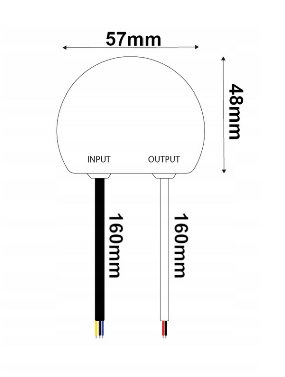 Zasilacz LED do puszki - 24V - 60W - 2,5A - IP67