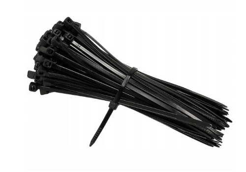 Opaski zaciskowe czarne 3,6x350 - 100sztuk.