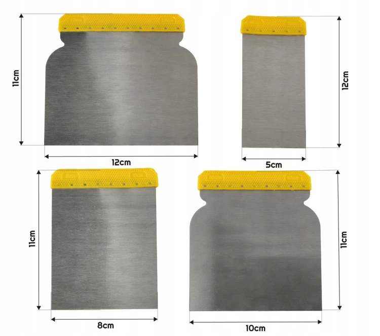 Zestaw 4sztuk skrobaków do usuwania farb 50,80,100,120mm