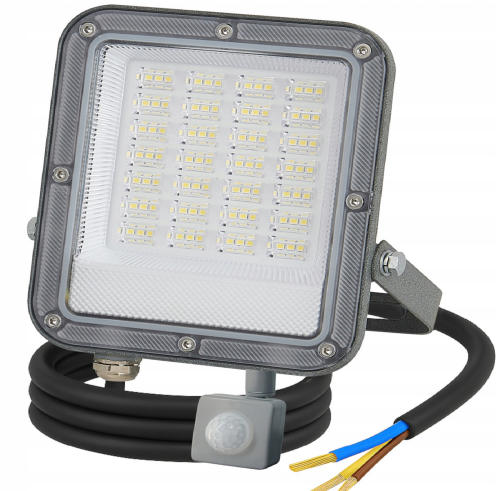 Naświetlacz LED ODYN z czujnikiem ruchu 50W - 4500lm - 4000K - IP66