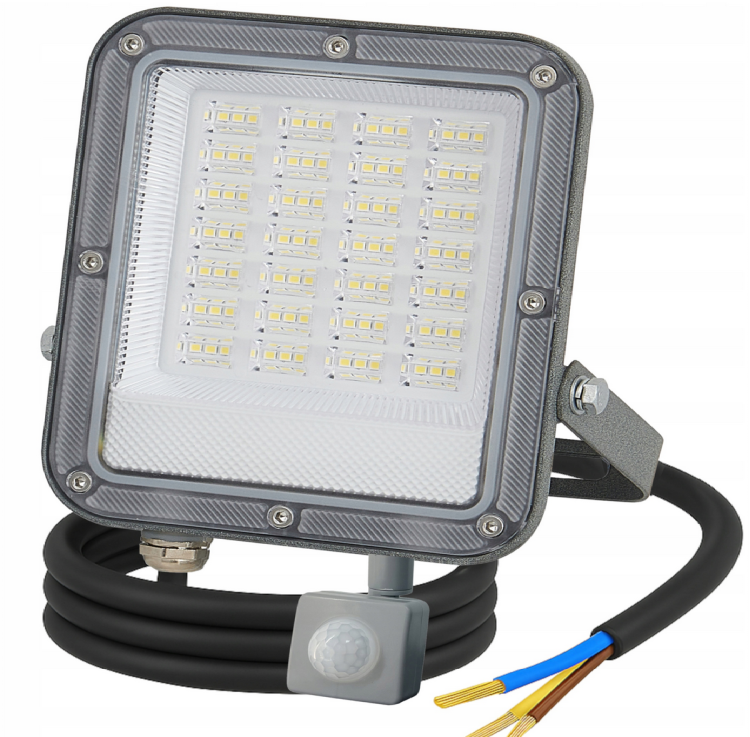 Naświetlacz LED ODYN z czujnikiem ruchu 50W - 4500lm - 4000K - IP66