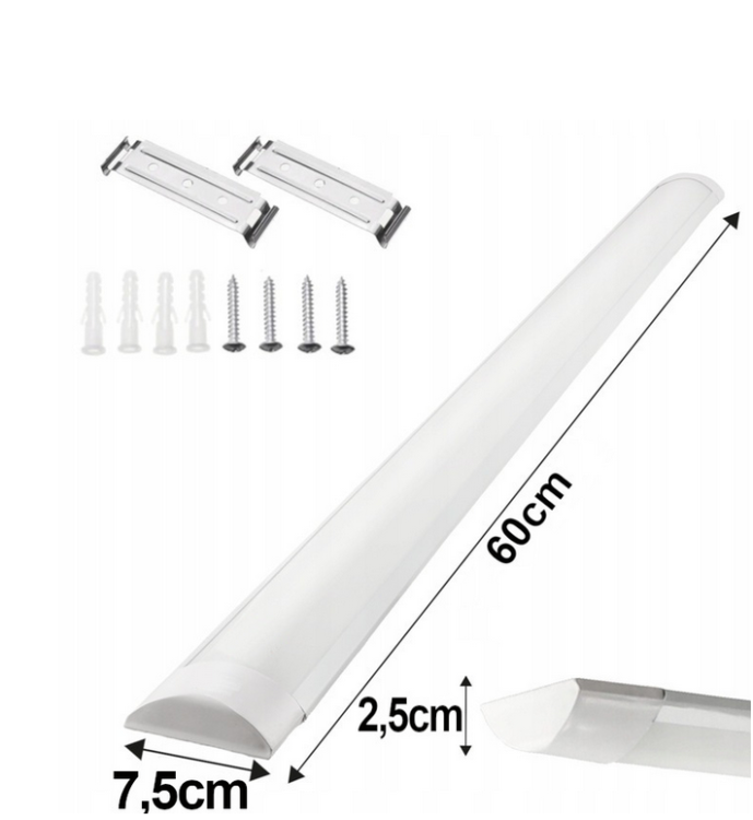 Panel LED baten 60cm - 18W - 1650lm - IP44 -4500K