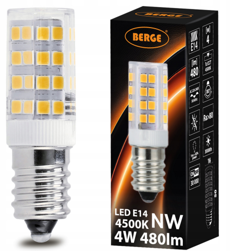 Żarówka LED minicorn - E14 - 4W - 480 lm - biała neutralna