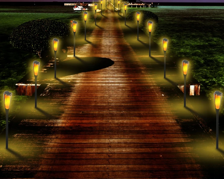 Lampa solarna LED POCHODNIA Premium IP65 - 65cm