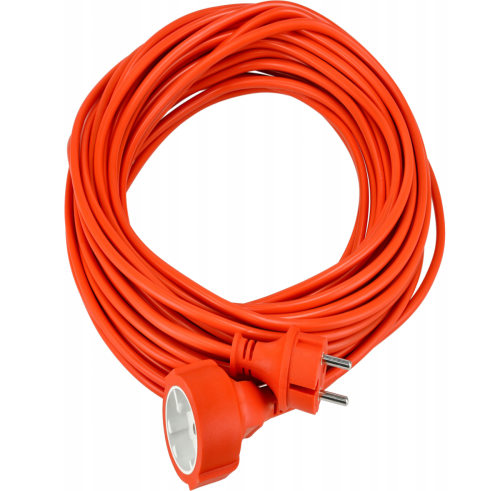 Przedłużacz uniwersalny pomarańczowy 30m 2x1mm2