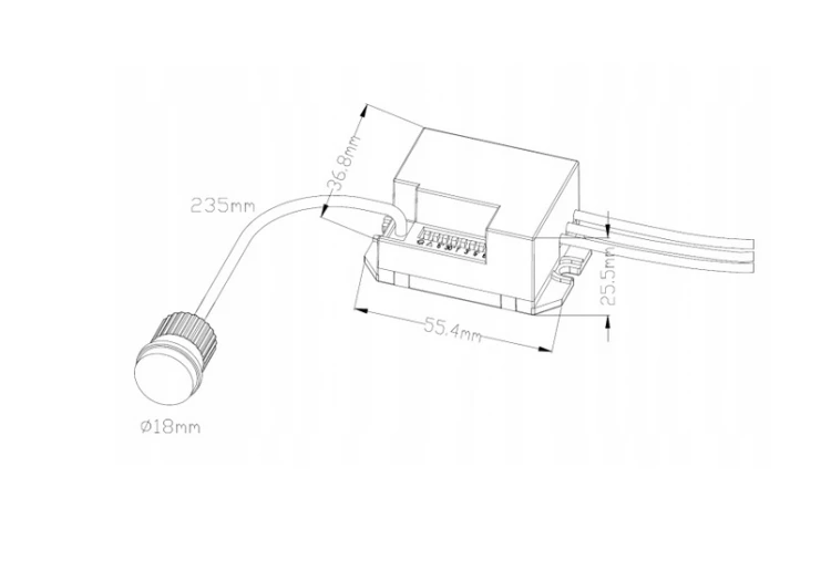 Czujnik ruchu LED 360° PIR regulowany