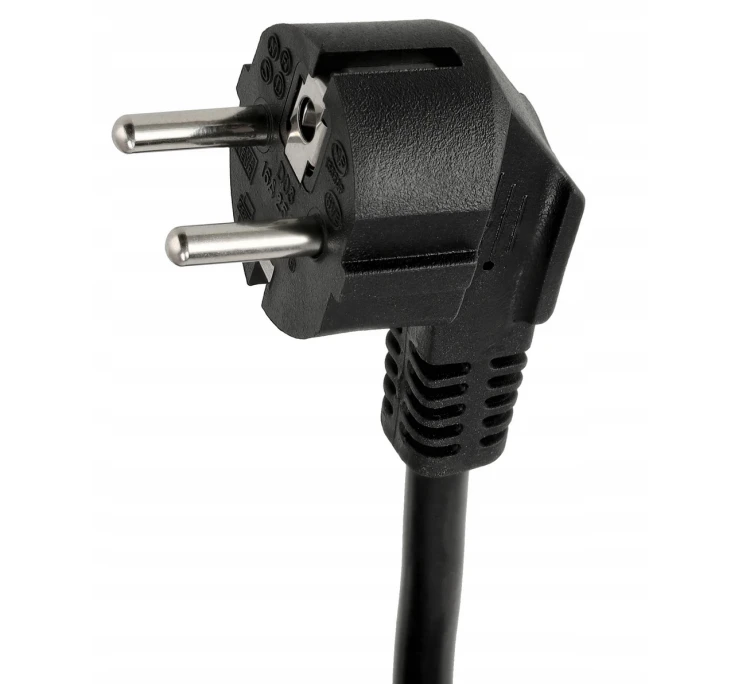 Przedłużacz 5m sieciowy z uziemieniem 1 gniazdo - czarny 3*1,5 mm2 16A 2500W