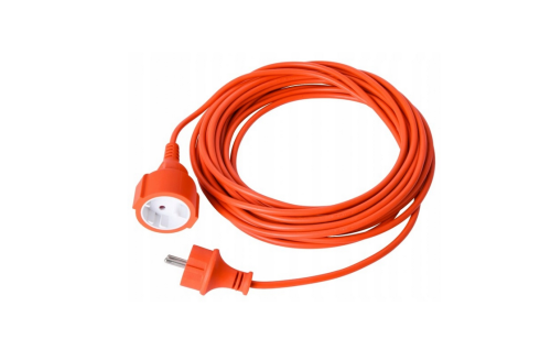 Przedłużacz 230V 10M pomarańczowy 2x1mm2 13A 2000W