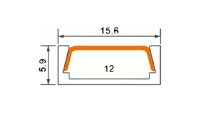 Profil LED Aluminiowy 2m natynkowy - ZESTAW