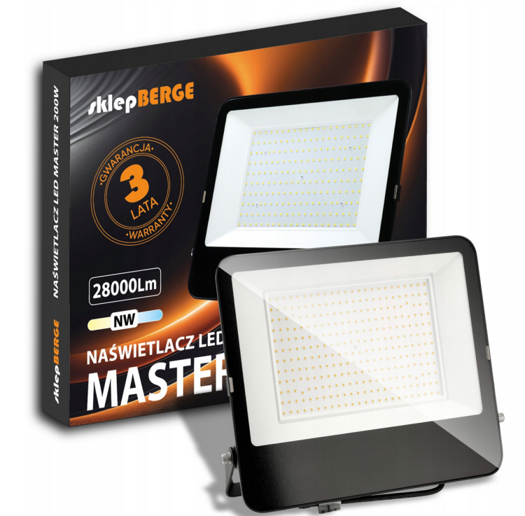 Naświetlacz LED MASTER 200W - IP65 - biały neutralny
