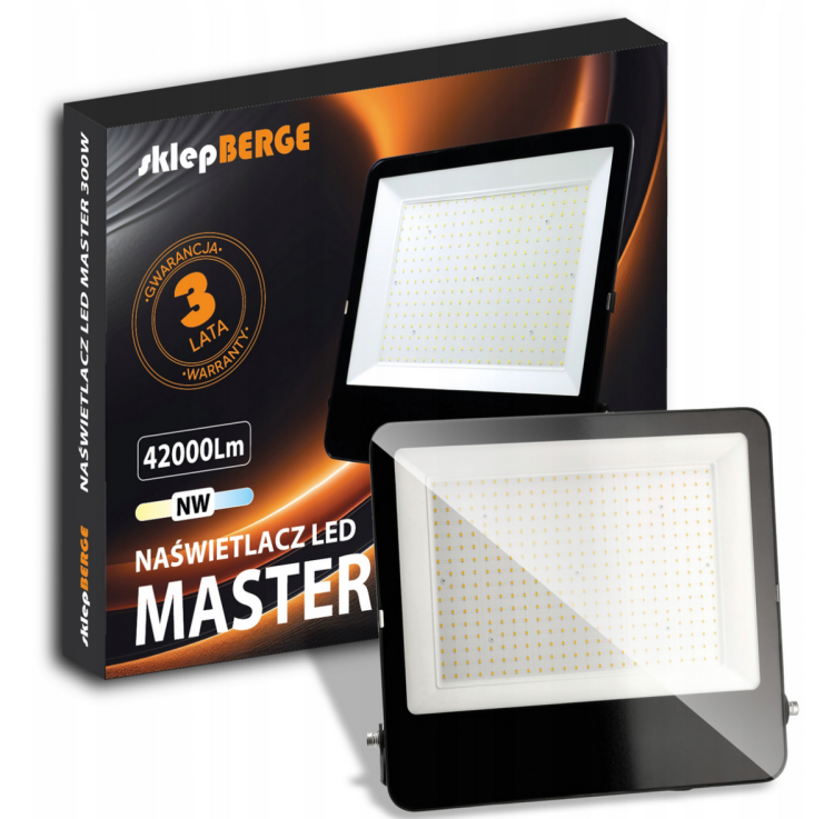 Naświetlacz LED MASTER 300W - IP65 - biały neutralny