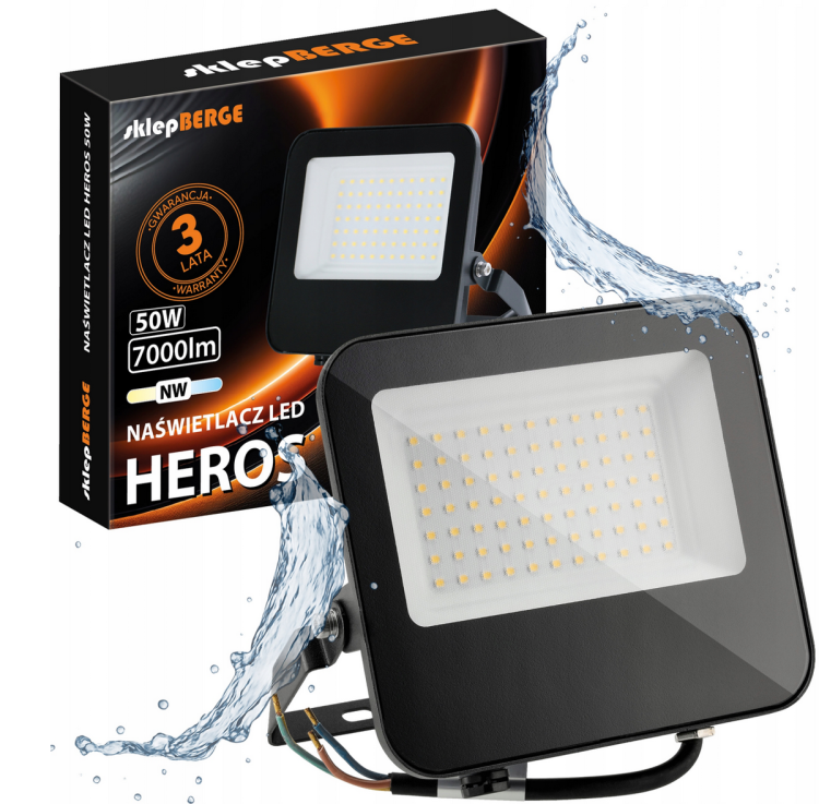 Naświetlacz LED Heros 50W - IP65 - biały neutralny