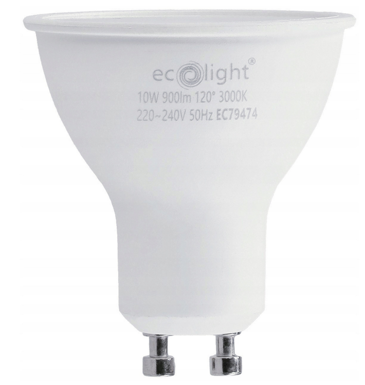 Żarówka LED GU10 - 10W - 900lm - barwa ciepła