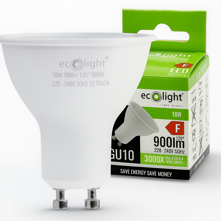 Żarówka LED GU10 - 10W - 900lm - barwa ciepła