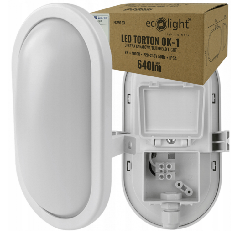 Lampa LED kanałowa 8W - 230V - 4000K - IP54