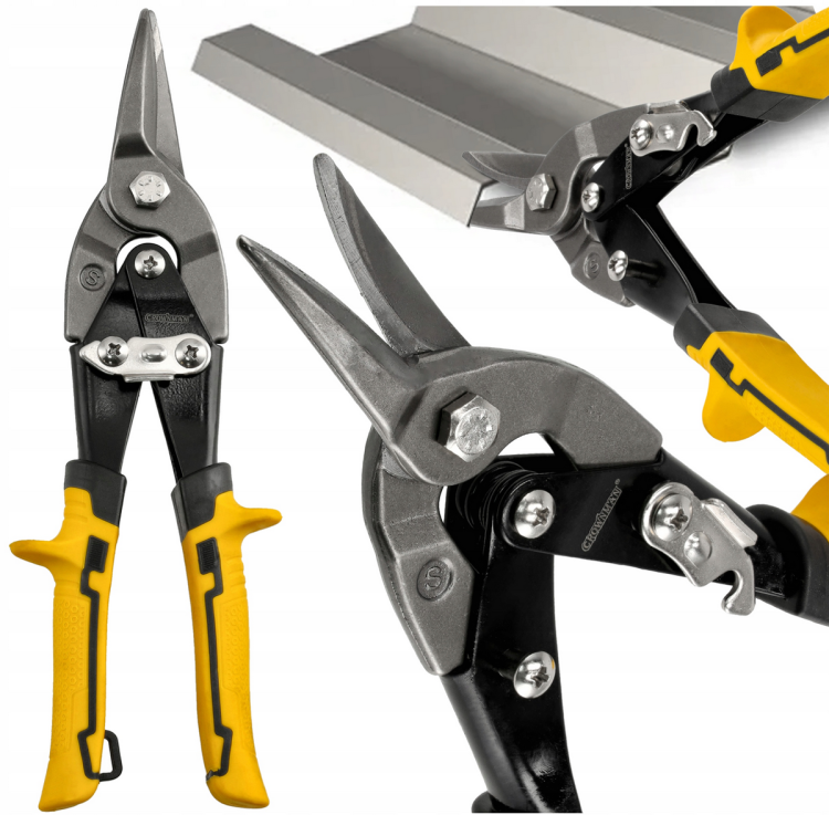 Nożyce do cięcia blachy metalu stali 250mm proste CrV