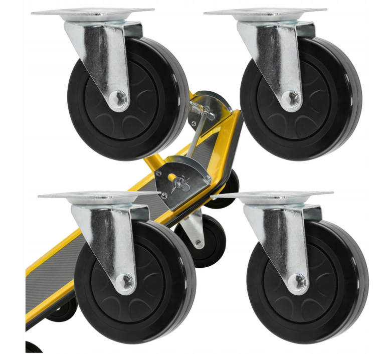 Kółka meblowe obrotowe gumowe 4" - 4szt