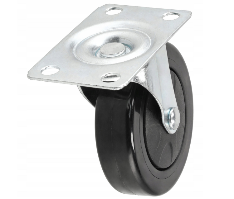 Kółka meblowe obrotowe gumowe 4" - 4szt