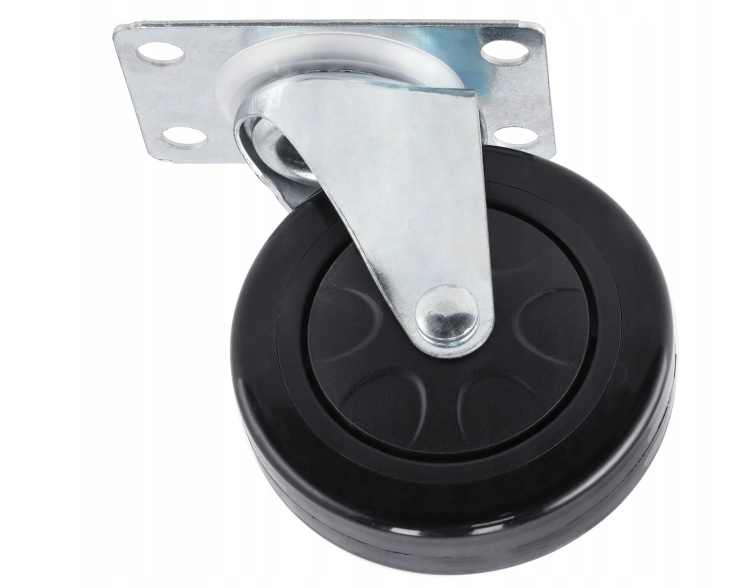 Kółka meblowe obrotowe gumowe 5" - 4szt