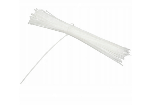 Opaski zaciskowe 3,6x250mm białe 100 szt.