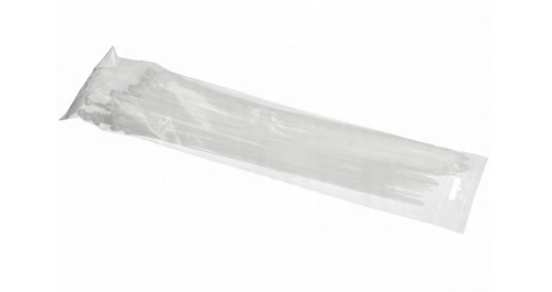 Opaski zaciskowe 3,6x300mm białe 100 szt.