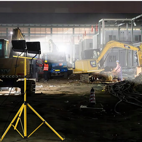 Zestaw naświetlacz LED 2x50W ze statywem - barwa zimna