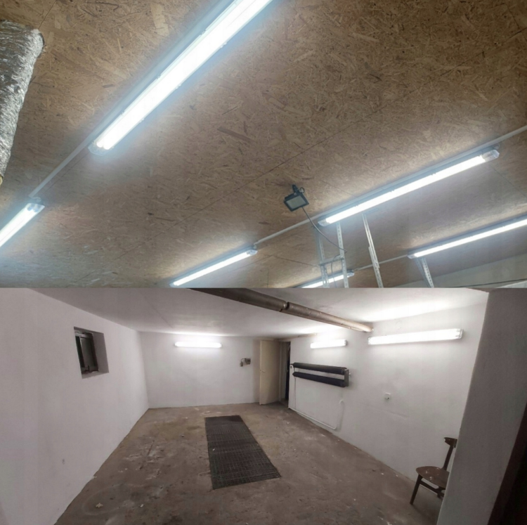 Oprawa hermetyczna LED 2x120cm z rozbłyśnikiem - IP65