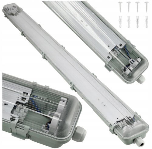 Oprawa hermetyczna LED 2x120cm z rozbłyśnikiem - IP65